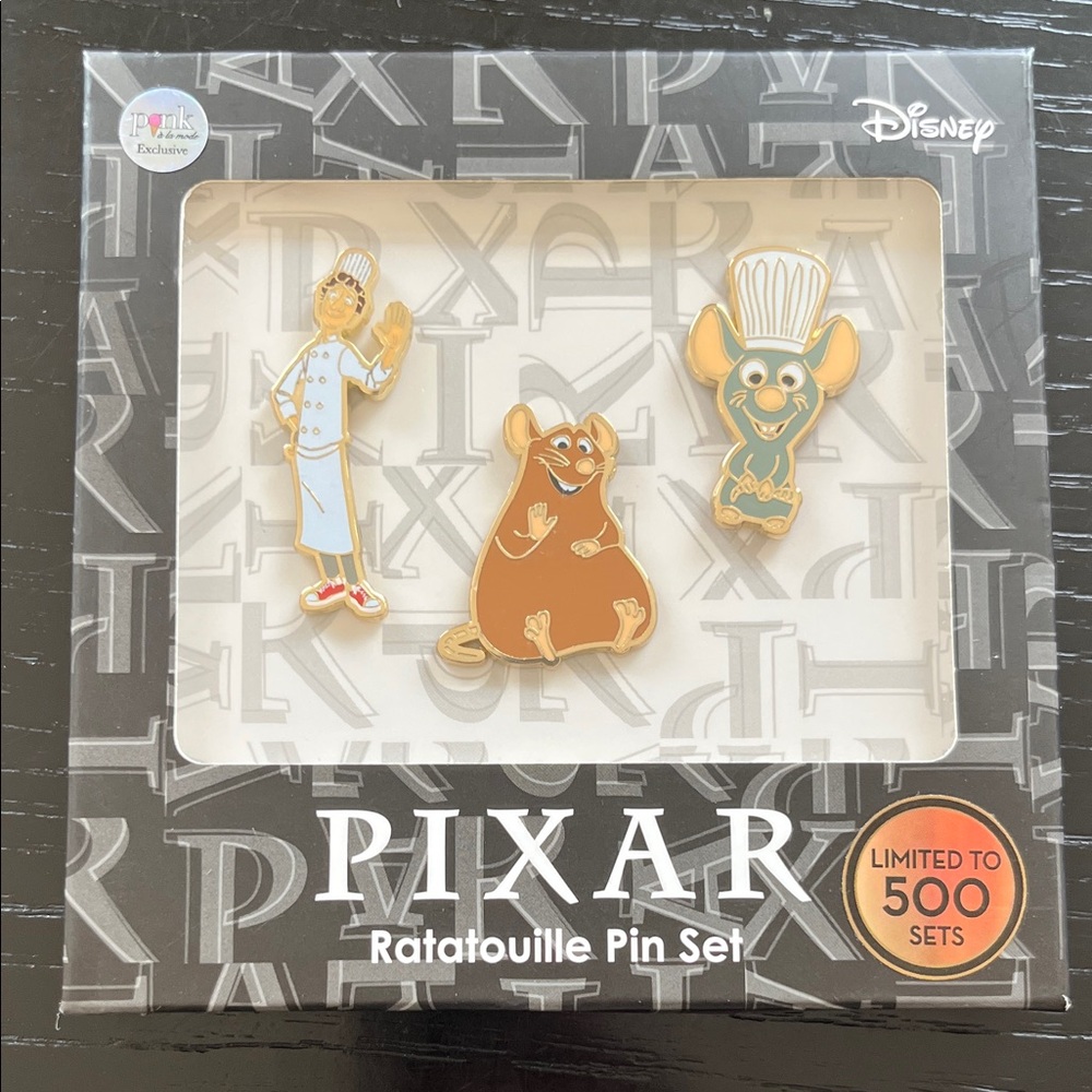 Disney PALM 2022 Pixar Ratatouille Remy Emile Linguini LE 500 Box pin set NEW